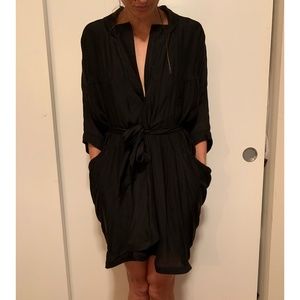 Diane Von Furstenberg Black Silk Wrap Dress